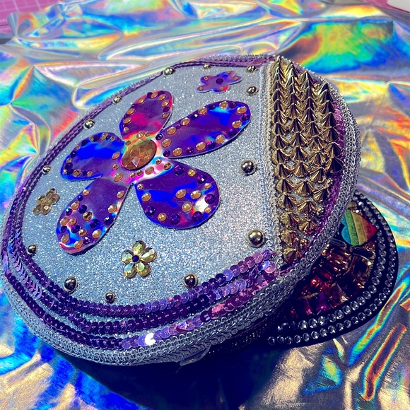 Rainbows and Flowers Rave Hat - Picture 11 of 16